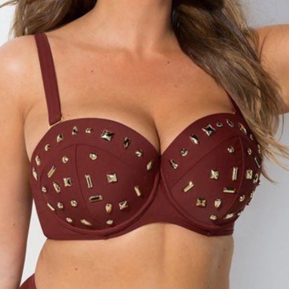Gabi Fresh X Swimsuits for All Rockies Studded Bikini Top